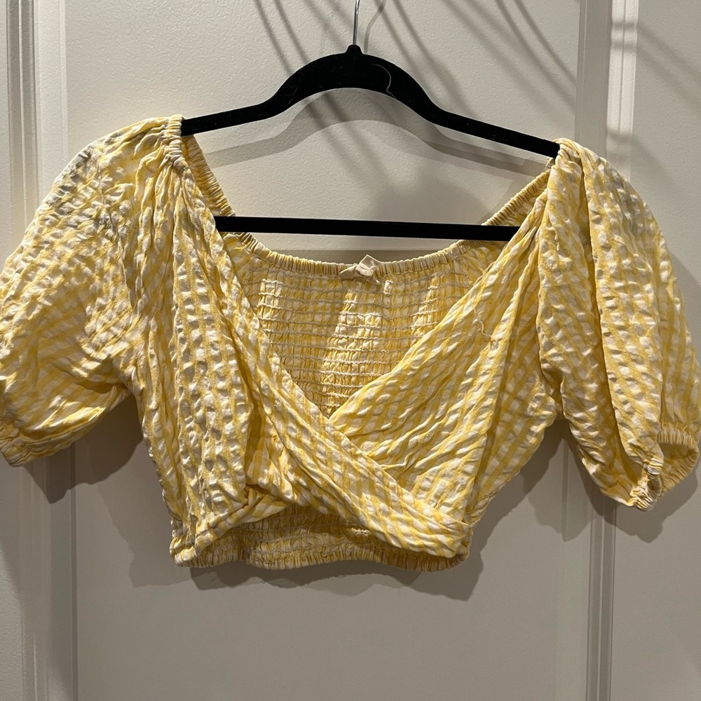 Yellow Smocked Women's Top